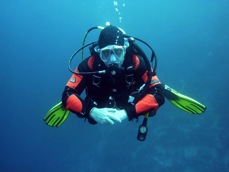 Diver exploring wreck